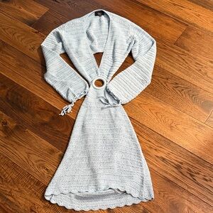Vici Light Blue Crocheted Ring-Front Dress Sz M NWOT